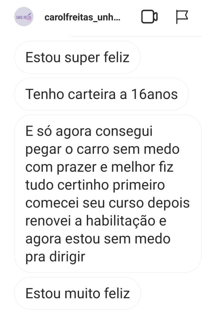 Depoimento de aluna 15