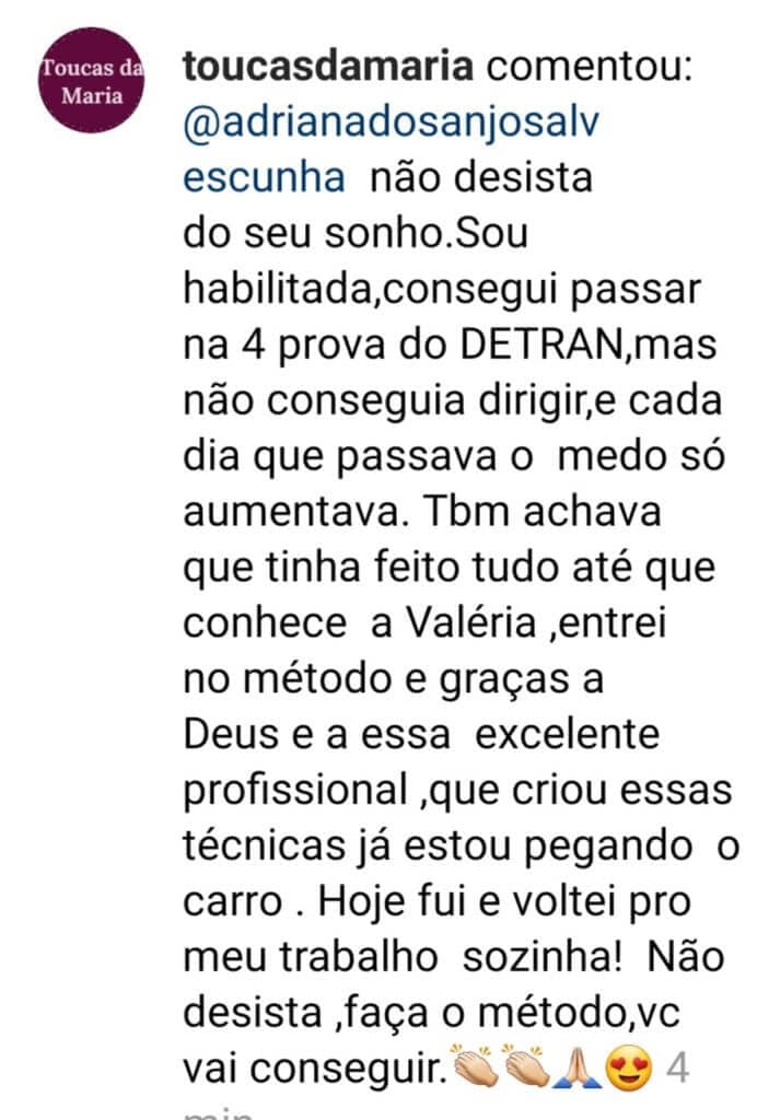 Depoimento de aluna 20